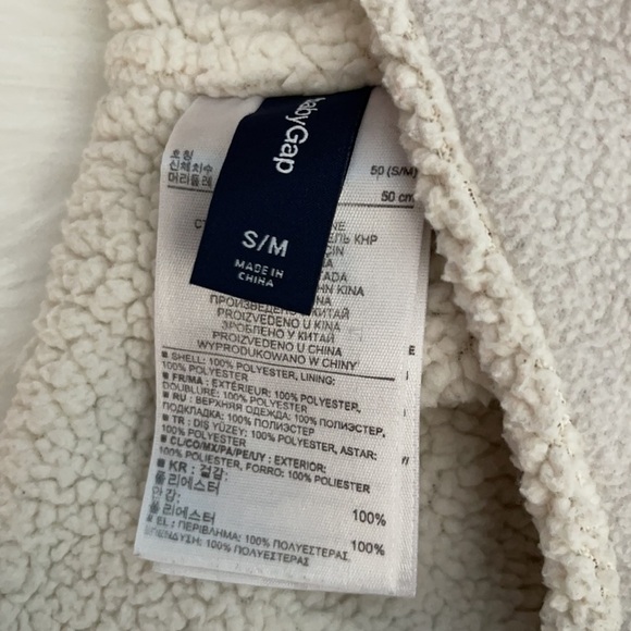 𝅺6/$20 ⭐️ GAP Gray Fleece Sherpa Lined Beanie - Picture 4 of 4